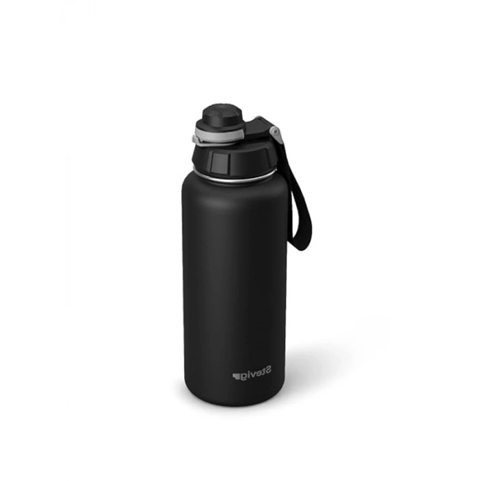 Sızdırmaz Çelik Termos 1000 ml Kapasite, Siyah Renk