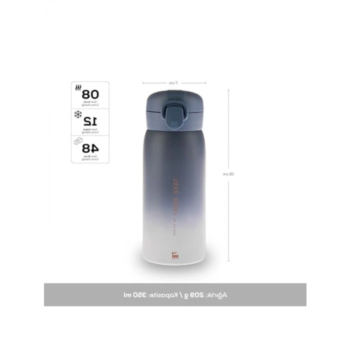 Sızdırmaz Çelik Termos, 350 ml Kapasite ile Mavi Renk Seçeneği