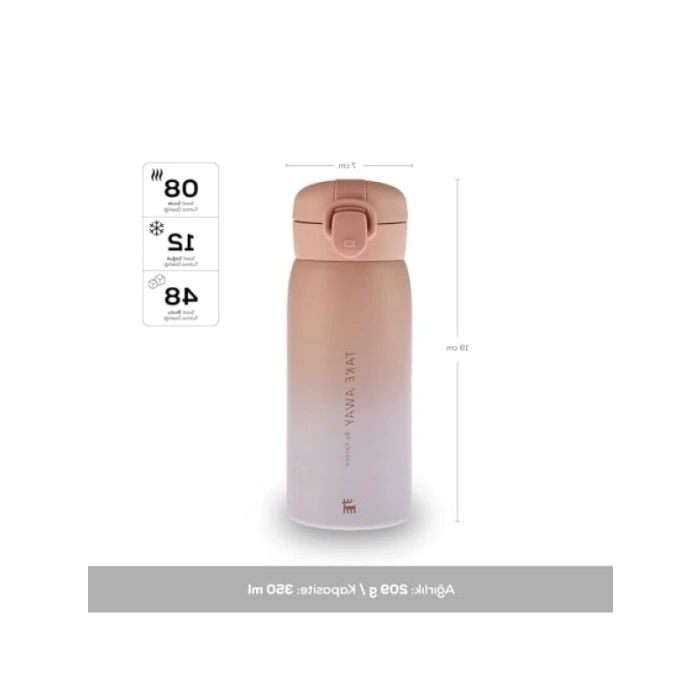 Sızdırmaz Çelik Termos 350 ml - Pembe
