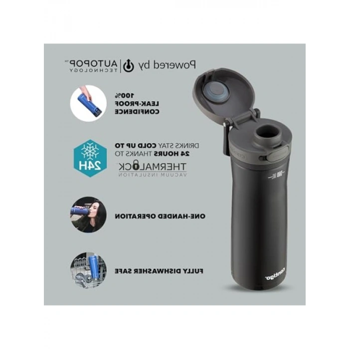 Sızdırmaz Tasarıma Sahip 590 mL Soğuk Su Termosu - Ergonomik ve Çevre Dostu
