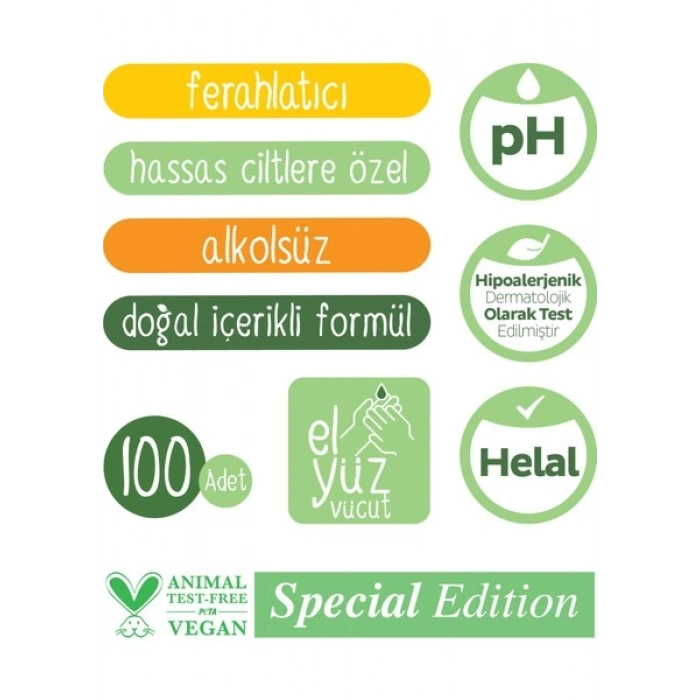 Sleepy Natural Kişisel Bakım Havlusu 100 Yaprak