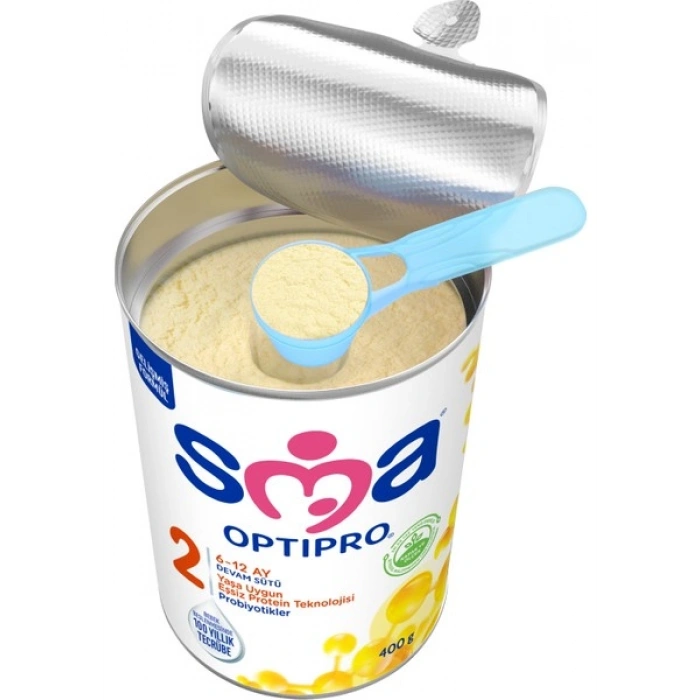 SMA Optipro 2 400 gr 6-12 Ay İçin Probiyotikli Toz Devam Sütü Sütlü İçerik