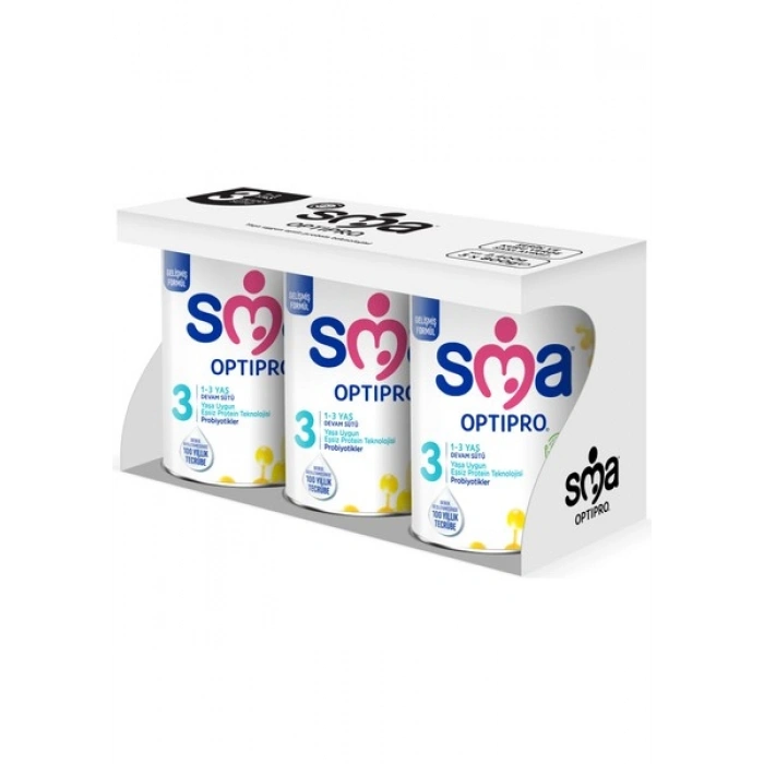 SMA Optipro Probiyotikli 3 1-3 Yaş Bebek Sütü 800 gr x 3 Adet