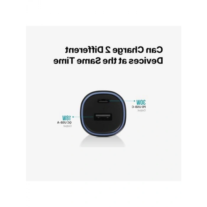 SmartCharger Duo PD 48W Araç Hızlı Şarj Aleti USB-C+USB-A 2CKP02S