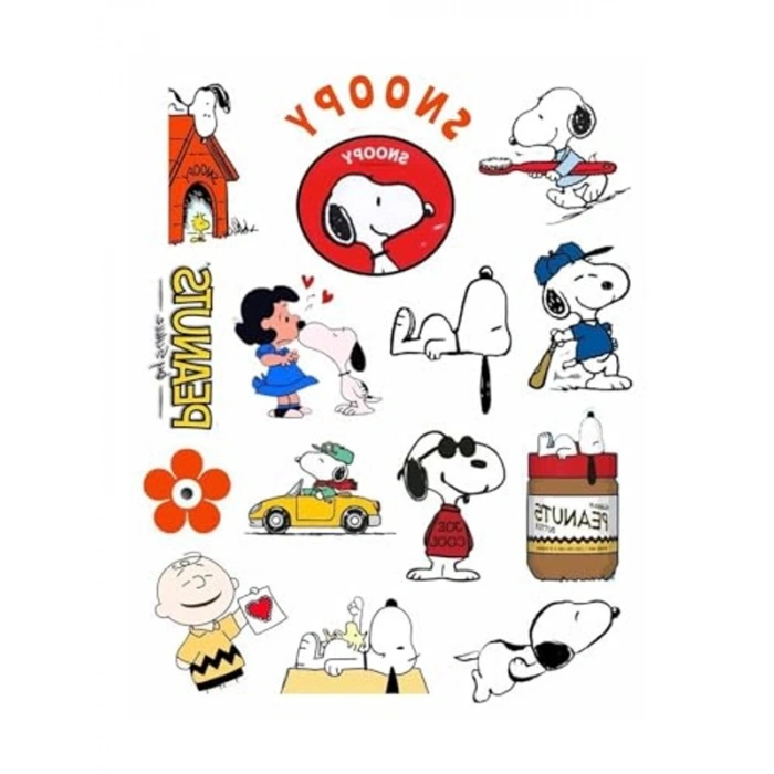 Snoopy Peanuts Macbook Notebook Tablet Telefon Ajanda Laptop Defter Sticker Seti