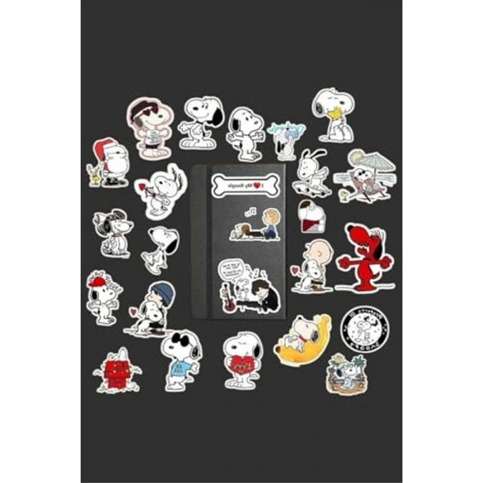 Snoopy Sticker Paketi/Bullet Journal Defter Çıkartma Ajanda Laptop Etiket, 76541657484874
