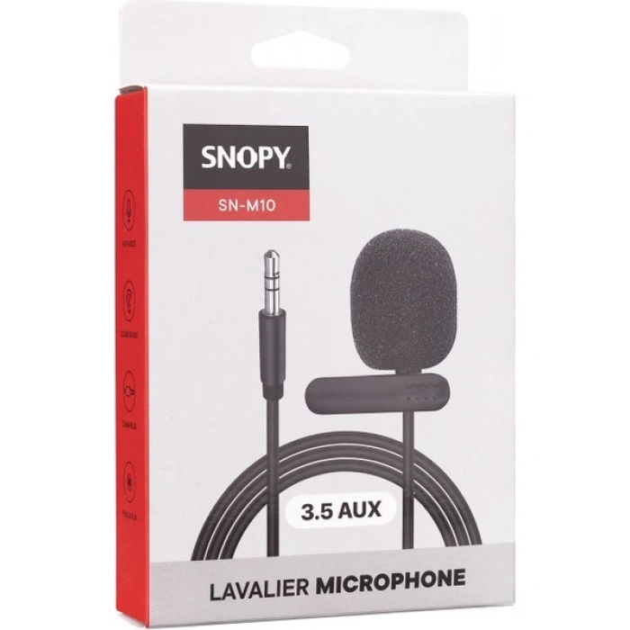 Snopy SN-M10 Siyah Yayıncı ve Youtuber Yaka Mikrofonu