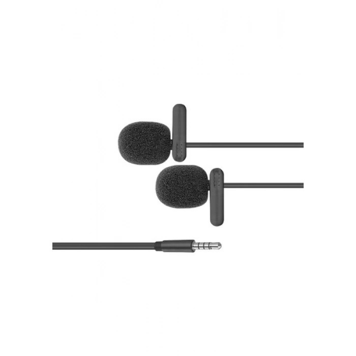 Snopy SN-M60 Siyah 2 Mikrofonlu Akıllı Telefon ve Youtuber Yaka Mikrofonu