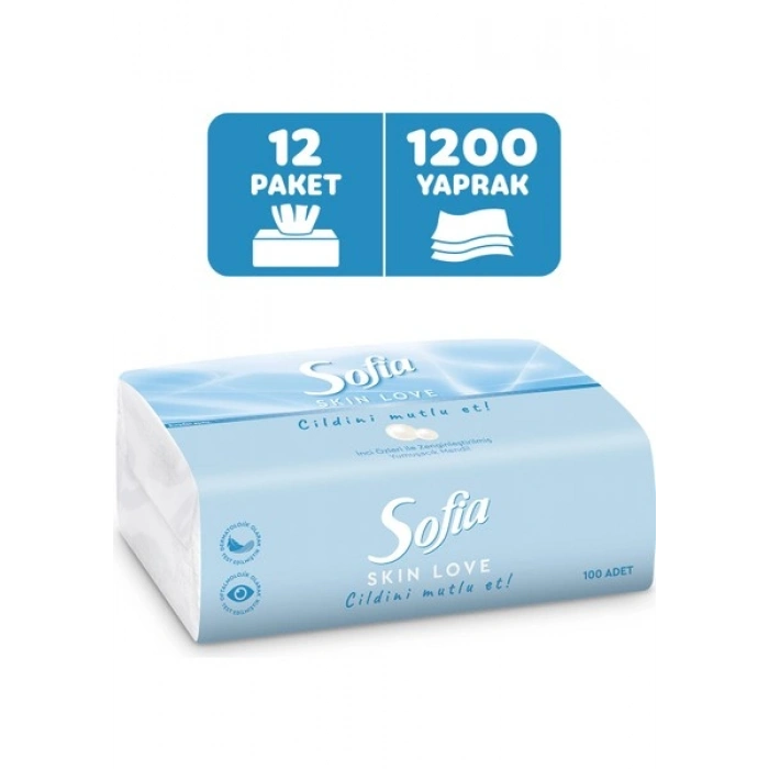 Sofia skin Love Mendil 100LÜ x 12 Paket