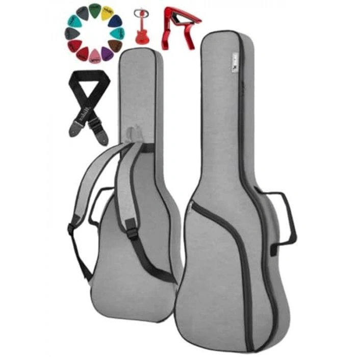 Soft Case Kılıf - Akustik Gitar İçin, Askı ve Pena Dahil