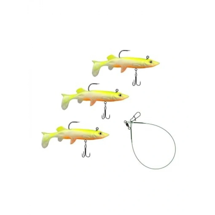 Soft Lure Seti, 12 cm, 3 Parça, Balık Avı İçin