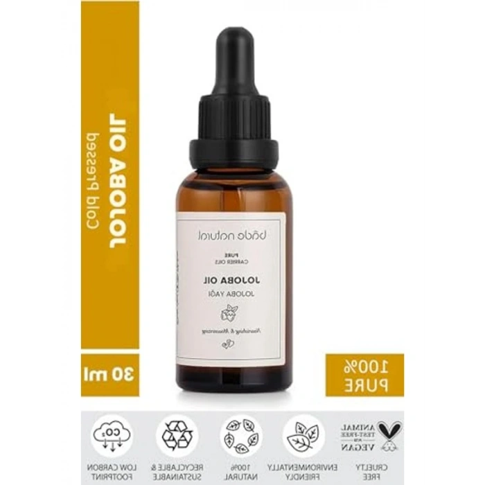Soğuk Sıkım Jojoba Yağı, %100 Saf 30 ml