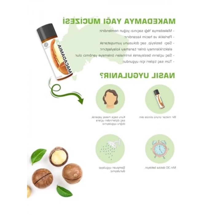 Soğuk Sıkım Makadamya Yağı - 100 ML