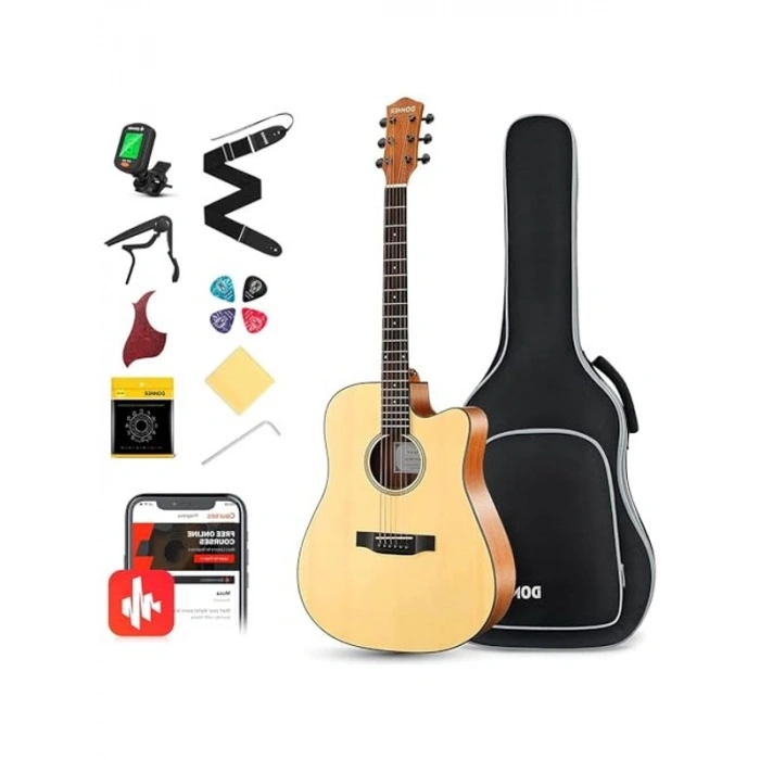 Solak Akustik Gitar Paketi, 9-12 Yaş Arası Çocuklar İçin