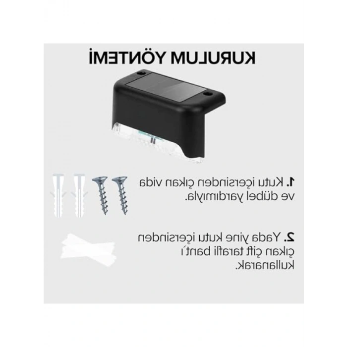 Solar Güneş Enerjili Su Geçirmez 4lü Bahçe LED Lamba Seti