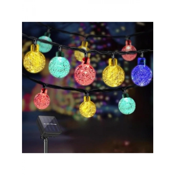 Solar Kristal Top Aydınlatma, 50 LED ve 8 Mod ile Bahçe Süsleme