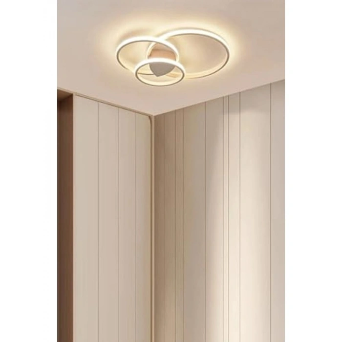 Sole Modern Tasarım Salon - Mutfak - Hol Beyaz Led 3 Lü Avize (Beyaz)          [Enerji Sınıfı A+]