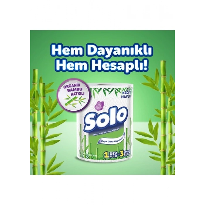 Solo Bambu Katkılı Dev Rulo 1=3 Kağıt Havlu