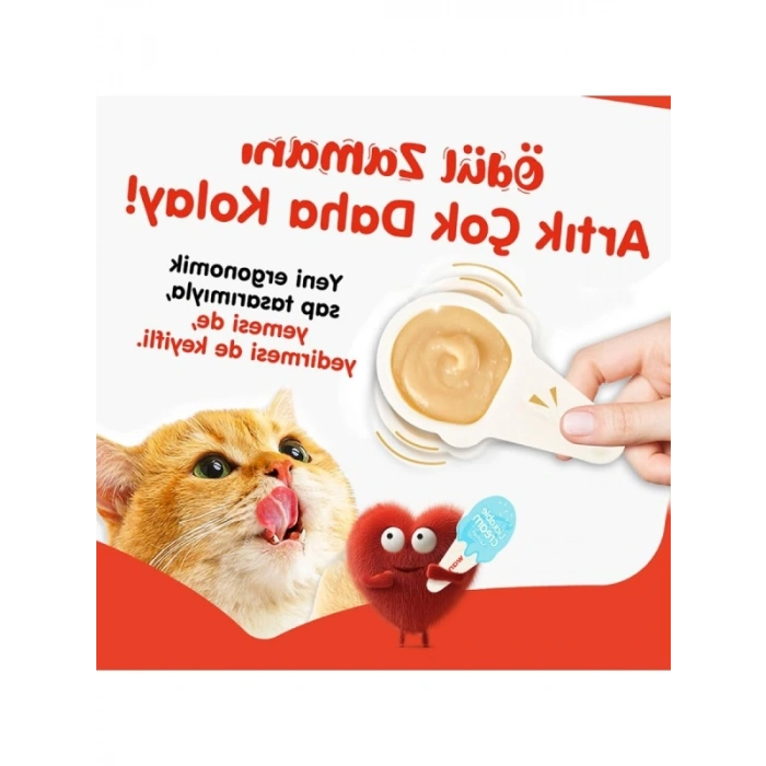 Somon Aromalı Kaşıklı Kedi Ödül Kreması (10 x 16 gr)