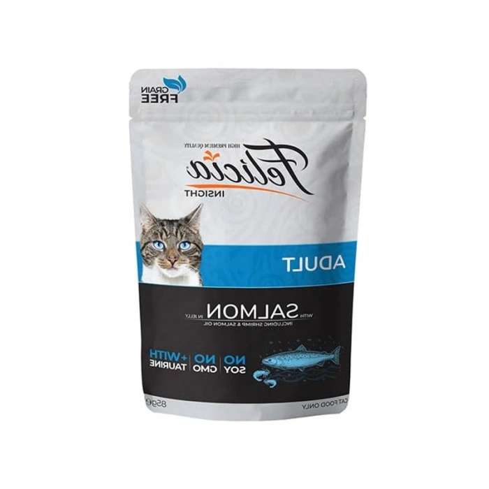 Somon Balıklı Tahılsız Kedi Yaş Mamaları 12 x 85 Gram Paket