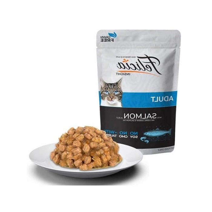 Somon Balıklı Tahılsız Kedi Yaş Mamaları 12 x 85 Gram Paket