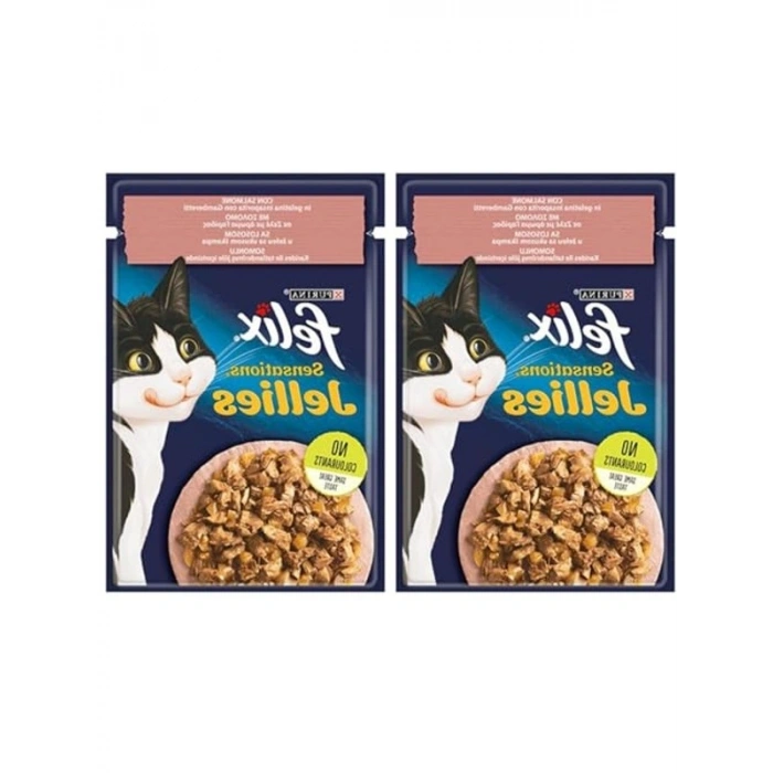 Somon ve Karides Aromalı Kedi Yaş Yiyecek, 85 gr 2li Paket