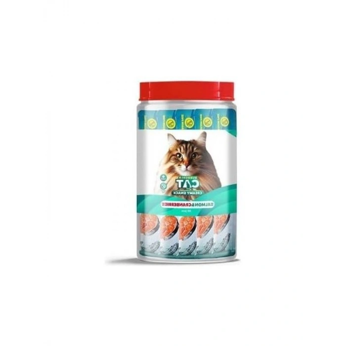 Somon ve Kızılcık Aromalı Sıvı Kedi Ödülü - 30x15 Gr Paket
