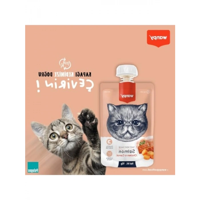 Somon ve Tavuklu Kedi Et Ezmesi 90 Gr