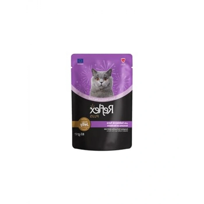 Somon ve ton balıklı yaş kedi maması, 85 g, 22 adet