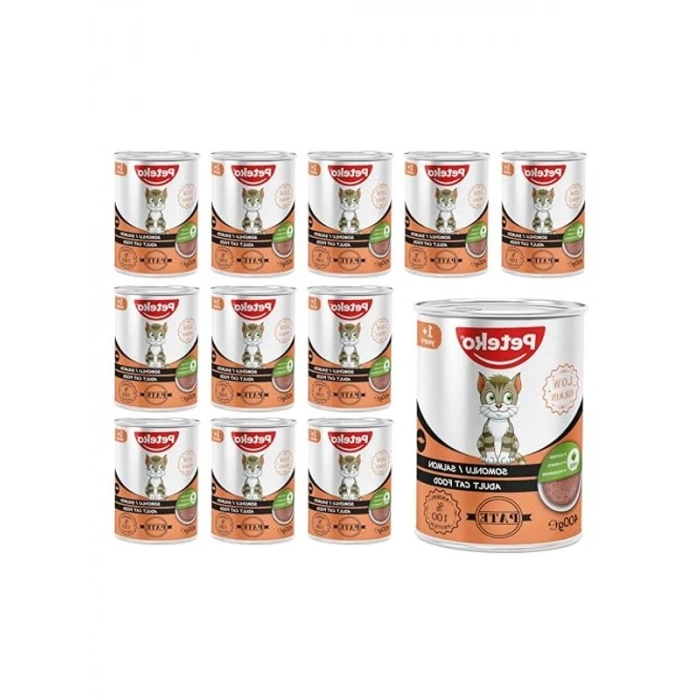 Somonlu Pate Yetişkin Kedi Maması 400 Gr x 12 Adet Sağlıklı Seçim