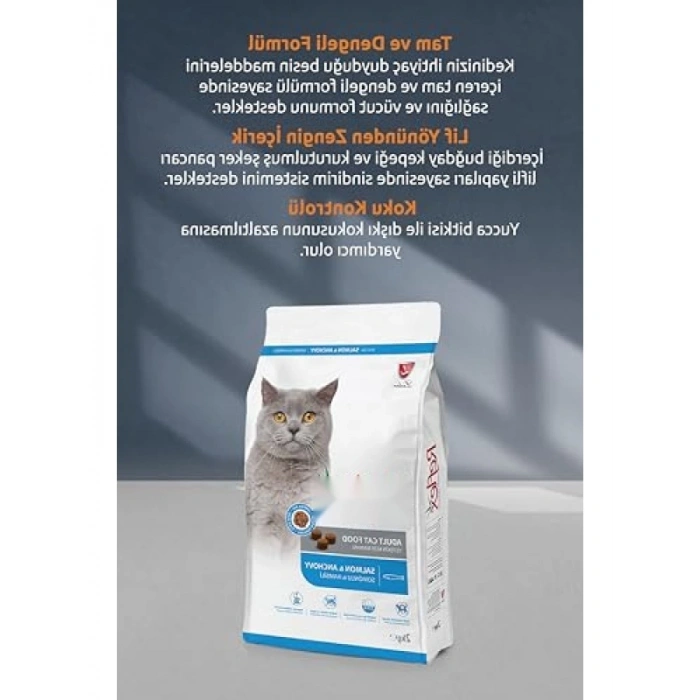 Somonlu ve Hamsili Yetişkin Kedi Maması 2 Kg