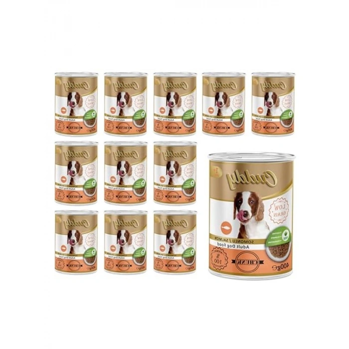 Somonlu ve jöleli köpek konservesi, 400 gr x 12 adet