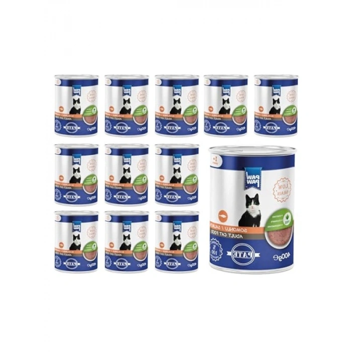 Somonlu Yaş Kedi Maması - 400 Gr x 12 Adet