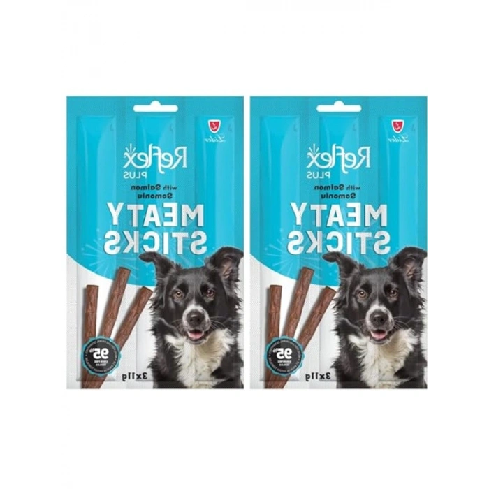 Somonlu Yetişkin Köpek Ödül Çubuğu, 33 Gr 2li Paket ile Lezzetli