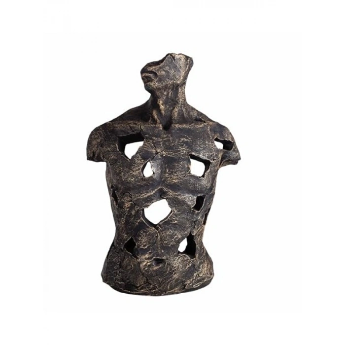 Soyut Tasarım Siyah Biblo - 10x24x36 cm