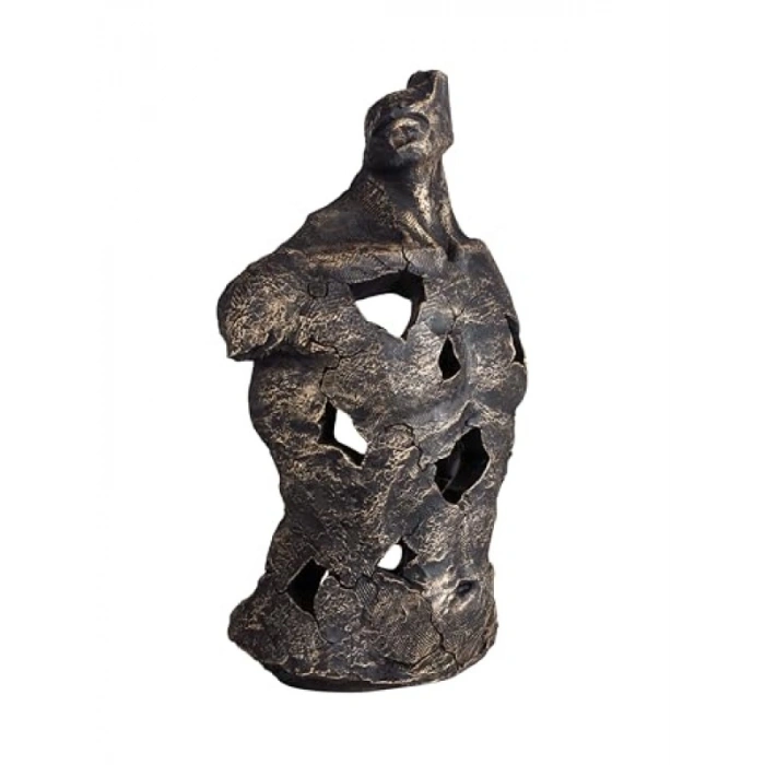 Soyut Tasarım Siyah Biblo - 10x24x36 cm