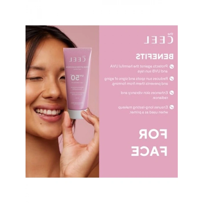 SPF 50+ Eşitleyici Güneş Kremi, Glutatyon ve Hyaluronik Asit İçeren 50 ml