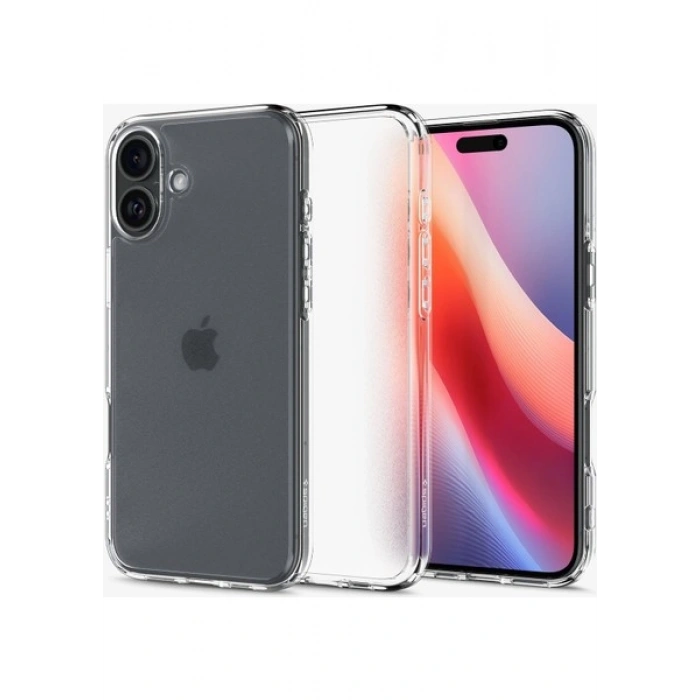 Spigen Apple iPhone 16 Plus ile Uyumlu ince Kılıf Ultra Hybrid Sararmaya Dayanıklı DuraClear™ Hava Kanalı Teknolojisi™ Askeri Sınıf Koruma Frost Clear Mat Kapak - ACS08070