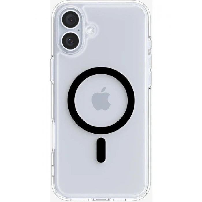 Spigen Apple iPhone 16 Plus ile Uyumlu ince MagSafe Kılıf Ultra Hybrid Sararmaya Dayanıklı DuraClear™ Hava Kanalı Teknolojisi™ Askeri Sınıf Koruma MagFit Black Şeffaf Kapak - ACS08076