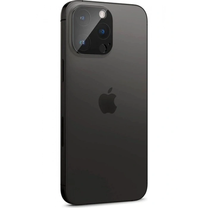 Spigen Apple iPhone 16 Pro Max / 16 Pro / 15 Pro Max / 15 Pro / 14 Pro Max / 14 Pro ile Uyumlu Kamera Lens Camı Koruyucu GLAS.tR Optik (2 Adet) Black - AGL05273