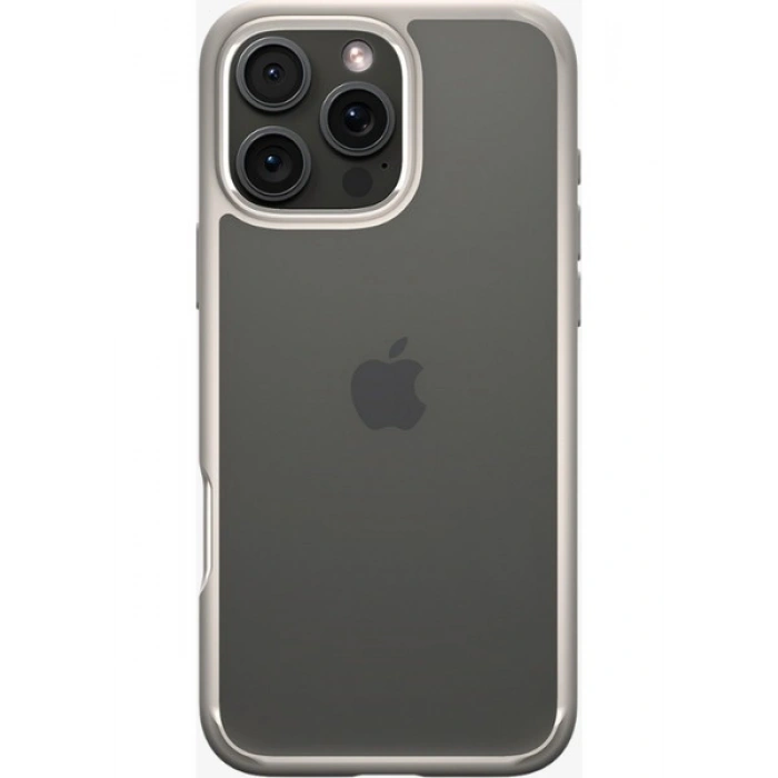 Spigen Apple iPhone 16 Pro Max ile Uyumlu ince Kılıf Ultra Hybrid Sararmaya Dayanıklı DuraClear™ Hava Kanalı Teknolojisi™ Askeri Sınıf Koruma Natural Titanium Şeffaf Kapak - ACS08385