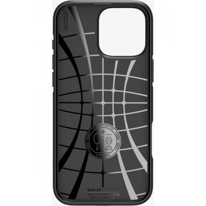 Spigen Apple iPhone 16 Pro Max ile Uyumlu Kılıf Core Armor Hava Kanalı Teknolojisi™ Askeri Sınıf Koruma Matte Black Dokulu Yüzey Kapak - ACS08023