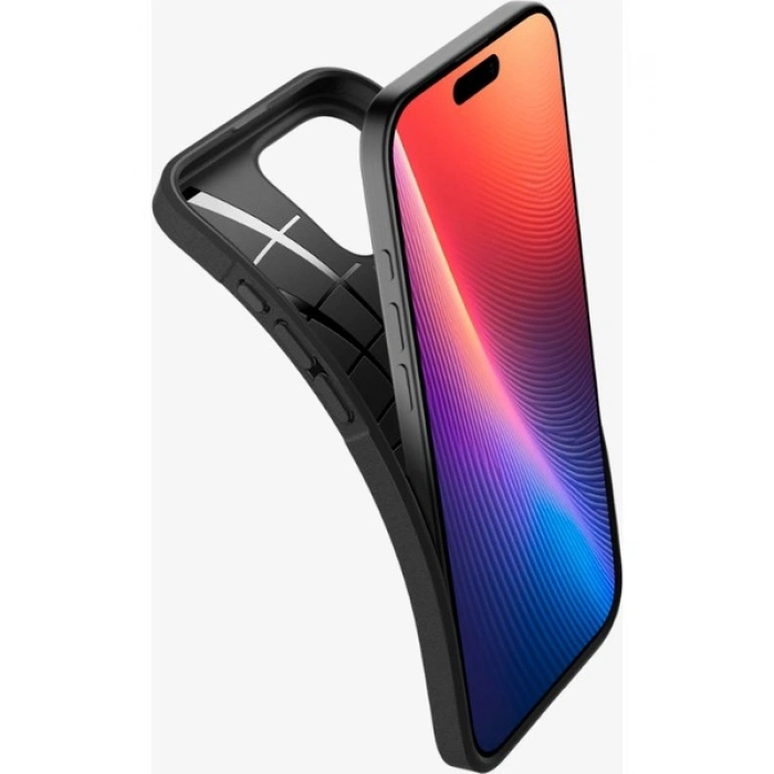 Spigen Apple iPhone 16 Pro Max ile Uyumlu Kılıf Core Armor Hava Kanalı Teknolojisi™ Askeri Sınıf Koruma Matte Black Dokulu Yüzey Kapak - ACS08023