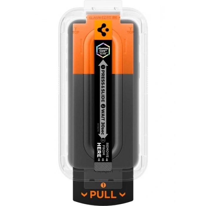 Spigen Apple iPhone 17 Pro Max / 16 Pro Max ile Uyumlu Cam Ekran Koruyucu AluminaCore™ iyonlaştırılmış Güçlendirilmiş Cam Teknolojisi Anti-Dust Uygulama Kolay Kurulum GLAS.tR EZ Fit Pro HD - AGL10095