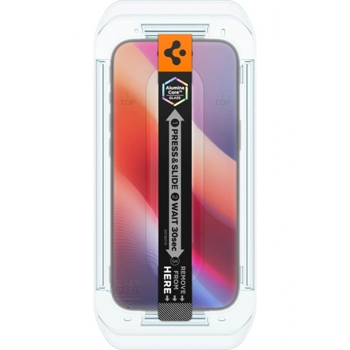 Spigen Apple iPhone Air ile Uyumlu Cam Ekran Koruyucu AluminaCore™ iyonlaştırılmış Güçlendirilmiş Cam Teknolojisi Kolay Kurulum GLAS.tR EZ Fit Slim HD (2 Adet) - AGL09861