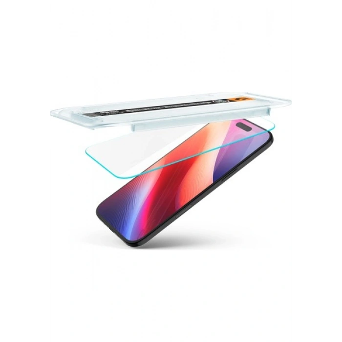 Spigen Apple iPhone Air ile Uyumlu Cam Ekran Koruyucu AluminaCore™ iyonlaştırılmış Güçlendirilmiş Cam Teknolojisi Kolay Kurulum GLAS.tR EZ Fit Slim HD (2 Adet) - AGL09861