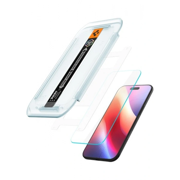 Spigen Apple iPhone Air ile Uyumlu Cam Ekran Koruyucu AluminaCore™ iyonlaştırılmış Güçlendirilmiş Cam Teknolojisi Kolay Kurulum GLAS.tR EZ Fit Slim HD (2 Adet) - AGL09861
