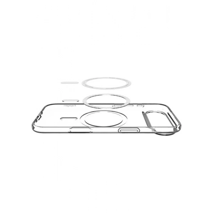 Spigen Apple iPhone Air ile Uyumlu ince MagSafe Kılıf Liquid Crystal Sararmaya Dayanıklı DuraClear™ Hava Kanalı Teknolojisi™ Askeri Sınıf Koruma MagFit Clear White Şeffaf Kapak - ACS10395