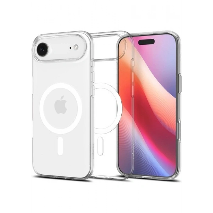 Spigen Apple iPhone Air ile Uyumlu ince MagSafe Kılıf Liquid Crystal Sararmaya Dayanıklı DuraClear™ Hava Kanalı Teknolojisi™ Askeri Sınıf Koruma MagFit Clear White Şeffaf Kapak - ACS10395