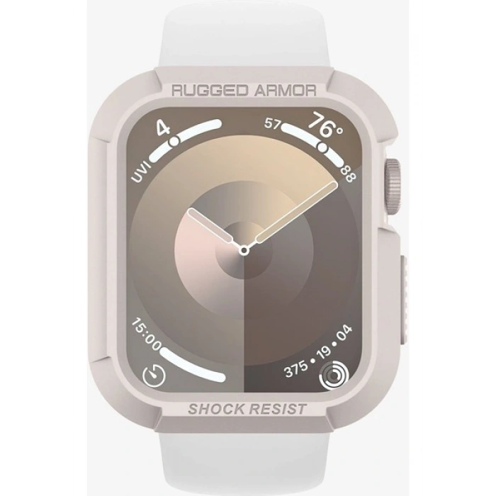 Spigen Apple Watch 45mm/44mm (Seri 9/8/SE2/7/6/SE/5/4) Kılıf Rugged Armor Dune Beige - ACS07379